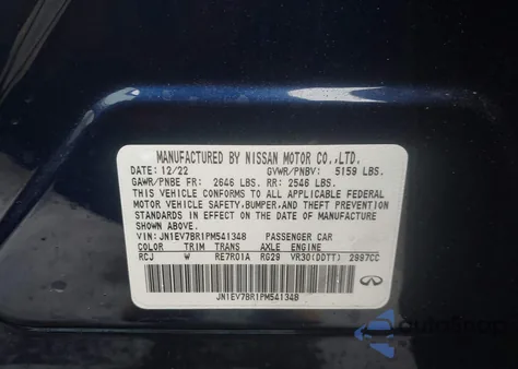 2023 Infiniti Q50 Luxe Awd z USA, uszkodzony, nr VIN JN1EV7BR1PM541348